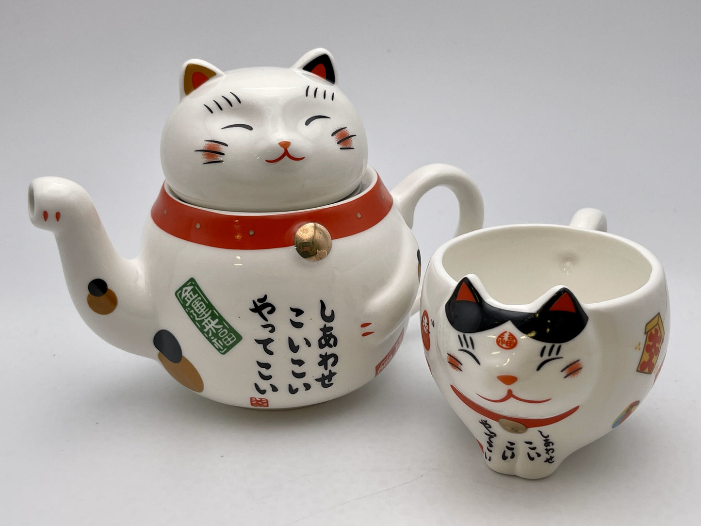 Lucky Cat Teapot with Teacup